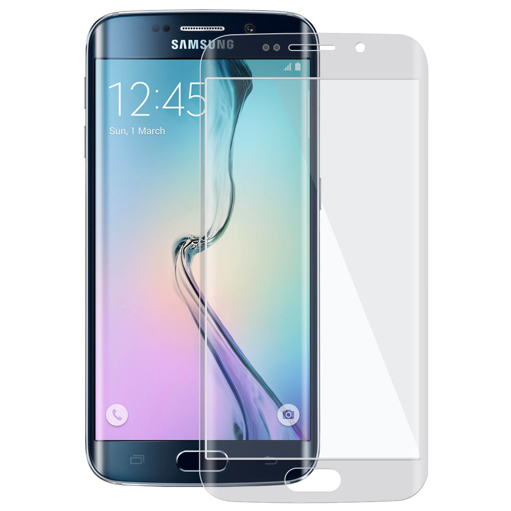 Glass fr Samsung S6 Edge Weiss