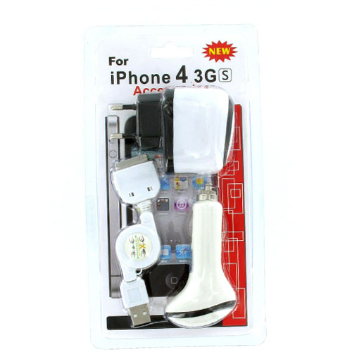 Ladegerät Kit 3 in 1 für iPod, iPhone 3GS & 4Gs