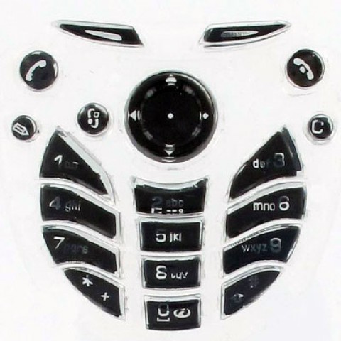 Tastaturmatte for Nokia 3660 , Schwarz