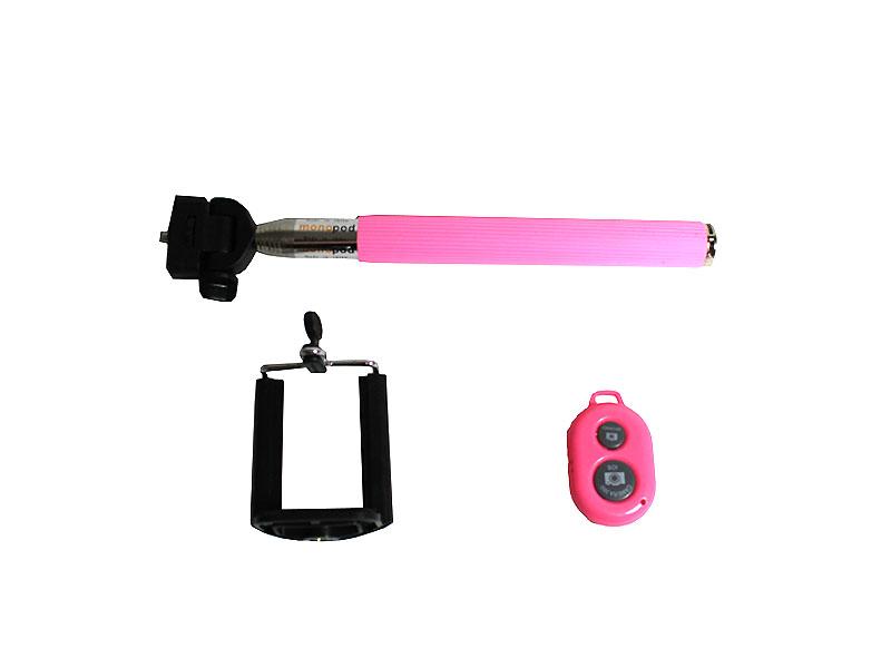 Monopod fr Handy & Kamera SELFIE MAKER rosa